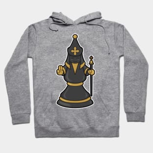 Chess piece Bishop at Chess with Staff Hoodie